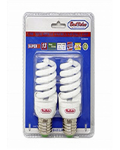 13-Watt Mini ESpiral Saving Bulb (2Pk) (Each)