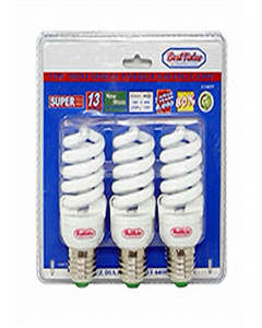 13-Watt Mini Spiral Energy Saving Bulb (3Pk) (Each)