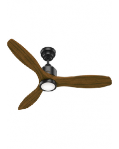 52 in. Matt Black Melbourne  LED Ceiling Fan with Remote (Each)