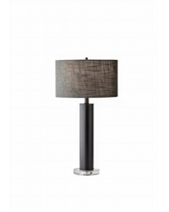 25 in. Black Cylindrical Table Lamp (Each)