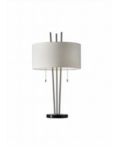 28 in. Brushed Steel Table Lamp (Each)