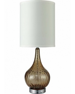 24 in. Amber Hammered Translucent Glass Table Lamp (Each)