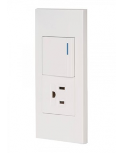 Combination Square Switch And Receptacle 3 Pin Outlet (Each)