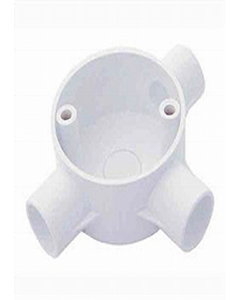 20 mm PVC Tee Besa Box with Cover (Each)