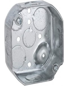 4 in. Octagonal Box Galvanized Finish (Each)