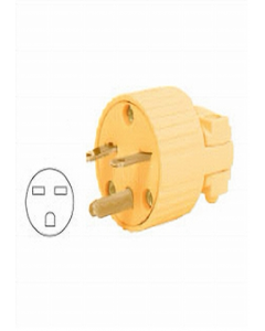 PLUG 46206 15A  ABS  250V MALE (Each)