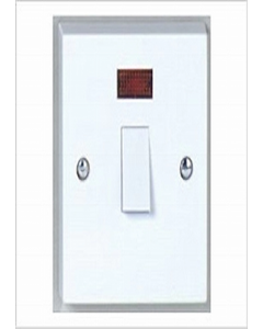 20Amp. Single Pole Pilot Light Flush Switch (Each)