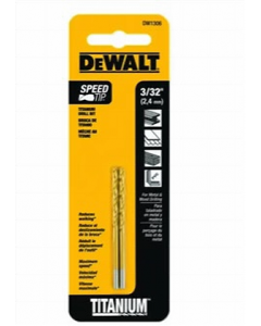 3-32 in. Titanium Coated Drill Bit DW1306 (Each)