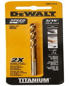 3/16 in. Drill Titanium Bit DW1312 (Each)