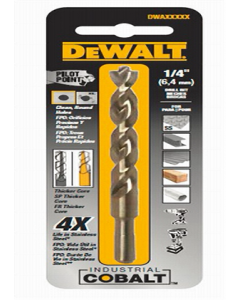 1/4 in. Cobalt Pilot-Point Drill Bit DW1216 (Each)