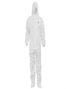 White Medium Hooded Disposable Coverall (Each)