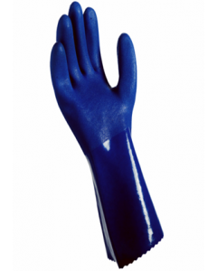 Large Blue PVC Chemical Glove (Each)