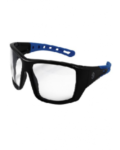 Clear Lens Blue/Black Safety Glasses (Each)