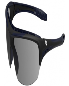 Smoke Lens Blue/Black Safety Glasses (Each)