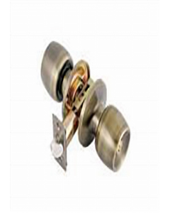 Antique Brass Malaga Knob Entry Lock (Each)