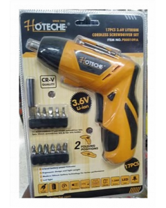 17 pc. Cordless Screwdriver Set 3.6-V Lithium Ion P800109A (Each)