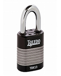 50 mm. padlock laminated high security black (Each)