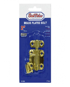 2 in. Round Brass Barrel Bolt (Each)