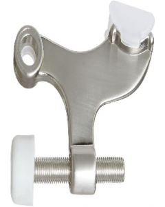 Satin Nickel Finish Metal Hinge Pin Door Stop (Each)