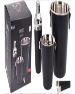 4 pc. Matte Black Stainless Steel Bar Set (Each)