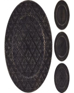 33 cm. Copper Finish Flat Round Plate (Each)