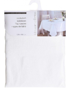 130 cm. X 180 cm. White Tablecloth (Each)