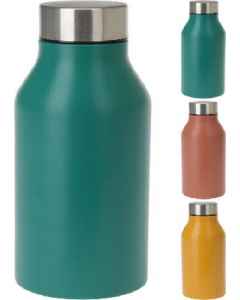 15.2 oz. Yellow Stainless Steel Bottle With Silver Cap (Each)