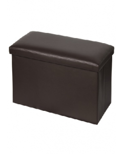 15 in. X 30 in.  Brown Faux Leather Rectangular Ottoman (Each)