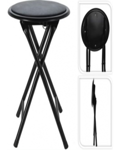 1 pc. Black Folding Stool (Each)