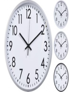 White 30 cm. Polypropylene Wall Clock (Each)