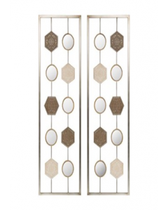 36 in. X 12 in. Metal Geometric Wall Decor (Each)
