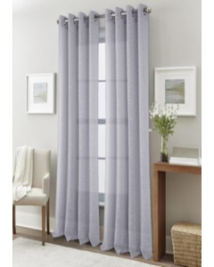 84 in. Silver Finish Grommet Window Curtain (Each)