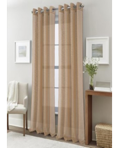 84 in. Taupe Grommet Window Curtain (Each)