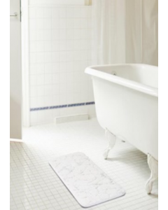 20 in. X 40 in. White And Silver Finish Rug (Each)