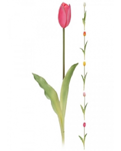 40cm Assorted Color Artificial Tullip Mini Flower (Each)