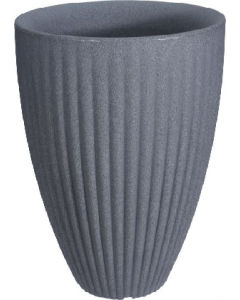 39cm Grey Plastic Flower Pot (Each)