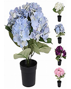 36cm Assorted Color Artificial Hydrangea Flower in Pot (Each)