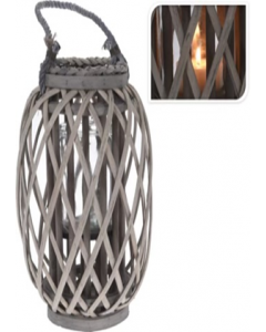 30x23cm Grey Split Willow Lantern (Each)