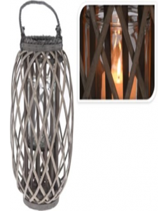 40x26cm Grey Split Willow Lantern (Each)