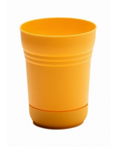 12 in. Yellow Plastic Planter (Each)
