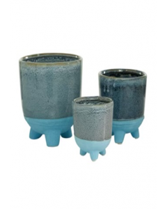 Blue Ceramic Planter (Each)