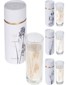 10x13cm Assorted Color Scented Candle in Glass (Each)