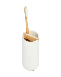 White Round Toothbrush Holder (Each)