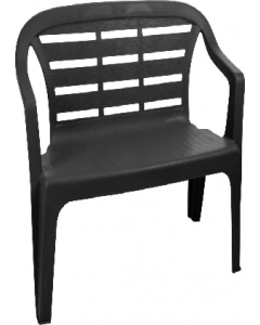 Black Plastic Flores Garden Bench (Each)