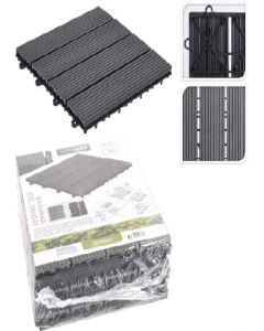 6Pcs Dark Grey Decking Tile Set (Each)