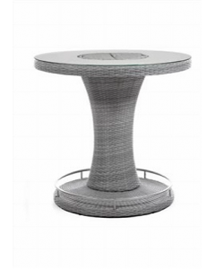 1 pc. Wicker Grey Round  Bar Table (Each)