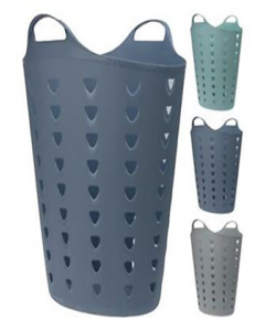 35Lt Assorted Color Flexiable Plastic Laundry Basket (Each)
