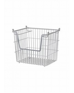 Large Grey Metal Storage Basket (Each)