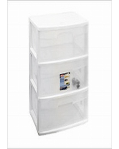 3 Drawer White Storage Cart  #2930 (Each)