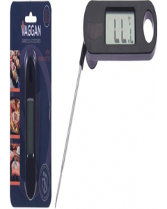 190mm Black Digital Meat Thermometer (Each)